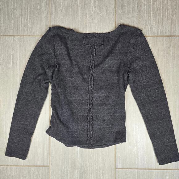NWT We The Free FREE PEOPLE Like A Boss Cotton Blend Sweater In Gray Medium - Picture 4 of 4